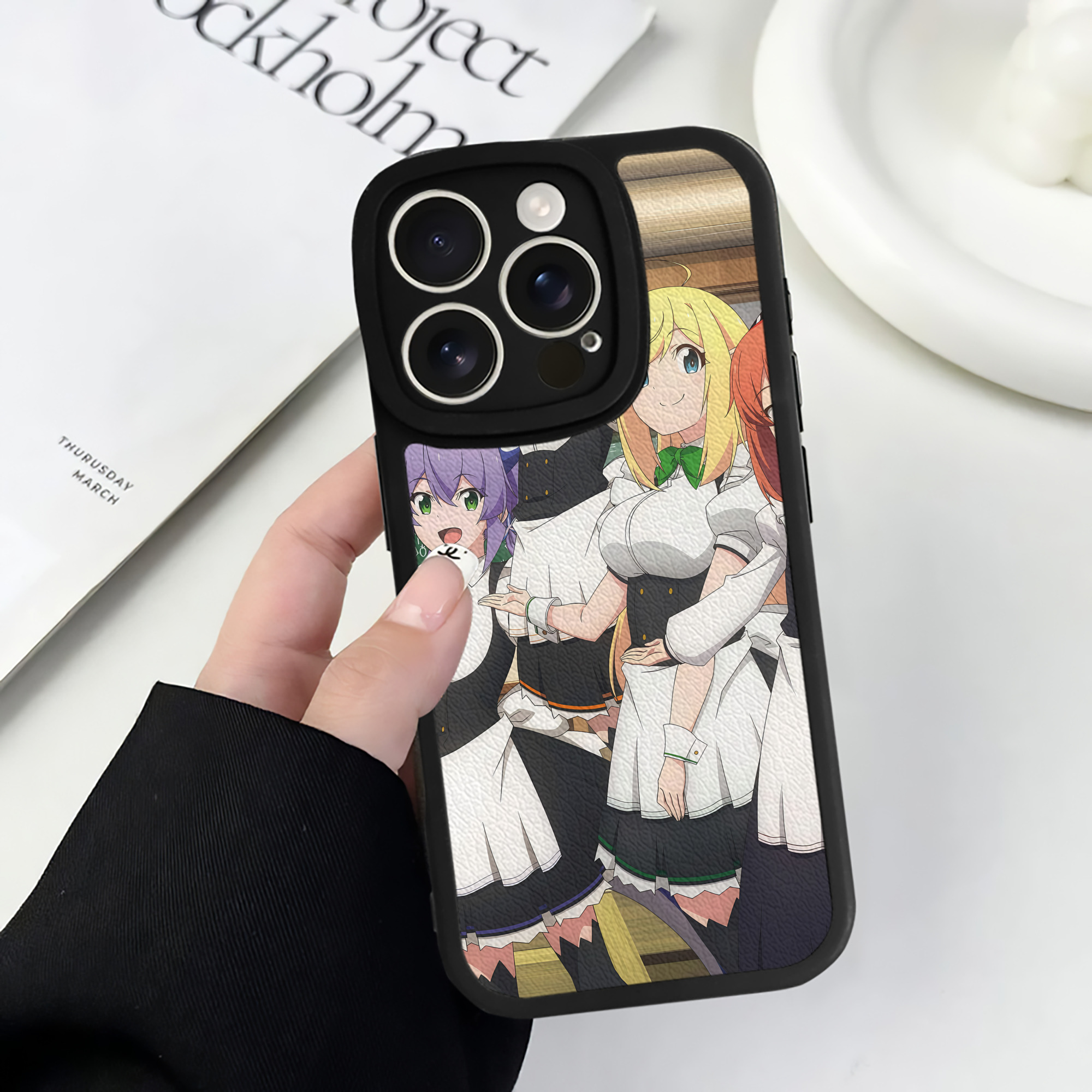 （画像用） 転スラ Regarding Reincarnated to Slime 【iPhone 16シリーズ対応】シリコンスマホケース（レザー調） 材質：シリコン